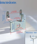 Pegboard Notch Hook 25 Pack Must Have Picture Hanger For Slatwall And Peg Wall Chrome Zinc Finish 1 1/8 Inch Long