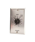 In-Wall Spring-Wound Twist Timer With A Commercial Style Metal Plate 12 Hour Auto Shutoff For Motors And Lights No-Fuss Manual Dial