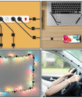 Stick On Cable Clips Pack For Office And Home Adhesive Wire Organizer Cord Holder Self Adhesive Hooks For Easy Wire Management Display
