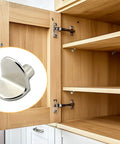 Heavy Duty Shelf Brackets For Home Storage Metal L Shaped Clips For Cabinets And Bookcases Adjustable Height Easy Install Durable Shelf Supports For DIY Projects installed in wooden cabinet