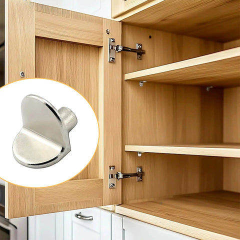 Heavy Duty Shelf Brackets For Home Storage Metal L Shaped Clips For Cabinets And Bookcases Adjustable Height Easy Install Durable Shelf Supports For DIY Projects installed in wooden cabinet