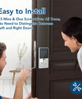 Installation of Touchscreen Keypad Smart Deadbolt With Wi Fi And Bluetooth, Keyless Entry And Remote Control Via App