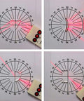 Top Shelf Optics Lens And Prism Set For School Physics Labs featuring lenses bending laser light on a protractor backdrop.