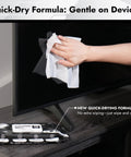 Air Jungles electronic wipes screen cleaner, 70-count, extra-large 8x10 in, hand wiping TV screen