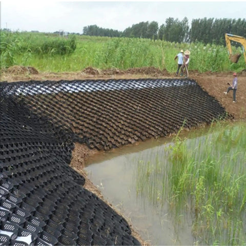 Foldable Polyethylene Honeycomb Pavers For Permeable Gravel Drainage No Fuss Lawn And Patio Grid Slab 6x10m Ground Stabilizer