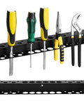 Heavy Duty Wall Mounted Tool Organizer Rack for Garage and Shop Space Saving Storage for Screwdrivers, Pliers, Hammers.