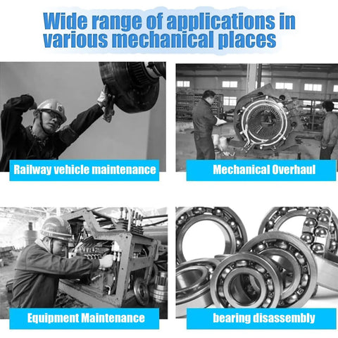 Heavy Duty Hydraulic Gear Bearing Puller 15 Ton Wheel Hub Removal Tool in use for railway, equipment maintenance, and bearing disassembly.