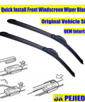 Heavy Duty Front And Rear Wiper Blades For 2002 Through 2006 Gmc Envoy 22 Inch Oem Fits Chevy Trailblazer with OEM interface.