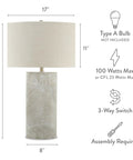 30 Inch Contemporary Ceramic Table Lamp With Dope Brown Ivory Resin Base And Ivory Whitewash Finish.
