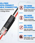Double Wire Plug In Connector Kit For Low Voltage LED Light Strips With Locking Buckle, 2 Pin quick disconnect connector with red and black wires