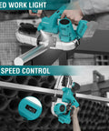 Cordless Bandsaw 20V Brushless Portable With 2.5 Inch Cutting Capacity, 6 Speeds For Metal And Wood, tool in use cutting pipe