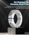 50mm Bore Single Split Shaft Collar 304 Stainless Steel Clamping For Industrial Automation And Conveyor Belt Systems Rock Solid Fixation For Motor Bases Drive Shafts Machine Tools Printing Machines No Slip Precision Stop, 304 steel collar