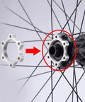 Two Pack Bike Flange Adapters For Disc Brake Hubs 6 Bolt 44mm To 1.73 Inch Conversion Aluminum Alloy CNC Machined Lightweight