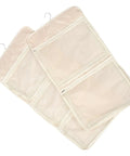 Game Changer 2 Pack Mesh Hanging Closet Storage Organizers Beige Foldable Bra And Sock Storage Pockets Anti Tangle Wardrobe Bags.