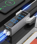 Road Trip Vibes 300W Car Power Inverter DC to AC Converter with PD 36W quick charge and USB ports connected to a laptop.