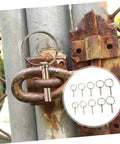 Heavy Duty Lynch Pin Locks Assortment Kit For Farm Tractors Trailers Mowers And Trucks Carbon Steel Pins With Zinc Plating For Rust Resistance Easy Quick Release Pin Fasteners For Farm Equipment And Outdoor Gear on rusted gate latch
