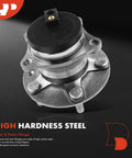 Two Pack Rear Wheel Bearing And Hub Assembly 5-Lug Fit Mazda CX-7 2007-2012 FWD Only, showing high hardness steel hub.