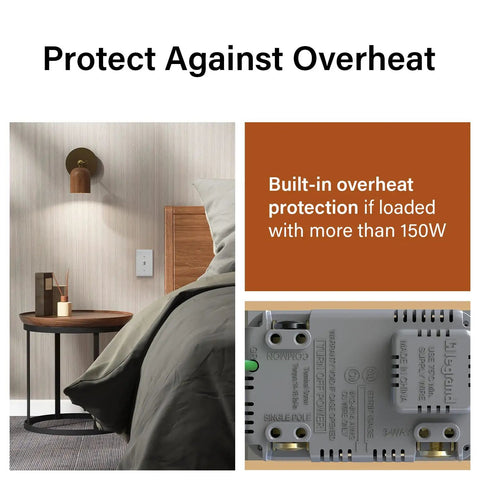Top Shelf Buttery Smooth Toggle LED Dimmer Light Switch Featuring Advanced Flicker Free Tech Up To 150 Watts For Hassle Free Home Lighting Control In Clean Black One Pack with built-in overheat protection.