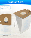 Dimensions of 20 Pack Replacement Filtration MM Paper Vacuum Cleaner Bags Compatible With MM Style Vacuums Mighty Mite 3670 3680 4100 5180 Series And Sanitaire S3680 Canisters Replaces 60295 60295A B C 60296 60297A.