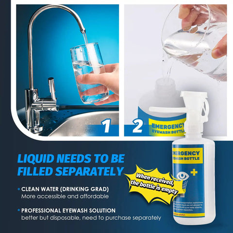 Filling Portable Eye Wash Station Kit With Eyewash Bottles And Wall Mount Bracket Self Contained Emergency Eyewash Unit