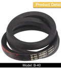 Three Pack B-40 Classic Wrapped V-Belt for Industrial Machines, 43 Inch outside circumference, black rubber drive belt