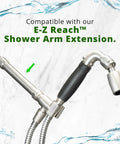 Lead-Free Metal Handheld Shower Head With No-Nonsense High-Pressure 2.0 GPM Spray, compatible with E-Z Reach Shower Arm Extension