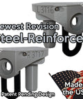 Heavy Duty Beefed Up Steel Core Hinge Pair For Rubbermaid 5X6.5 Slide Lid Resin Outdoor Shed Door Replacement Replaces 3T16 3T17