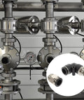 Solid 6 Pc Set Of Threaded Straight Push Fit Air Line Fittings Includes 3/4 Inch And 12mm Connectors With Impact Resistant Pu Nylon Pneumatic Couplers For Heavy Duty Industrial Air Tube Applications That Get The Job Done Fast.