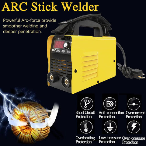 110V Arc Welder For Home Projects Portable Stick Welder With LCD Display And 200 Amp Capacity Beginner Friendly DIY Metal Welder