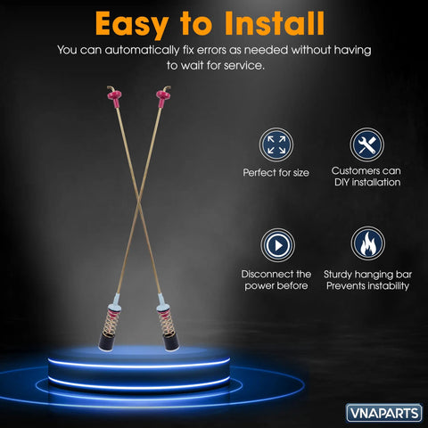 Upgraded Suspension Rod Kit For Samsung Washers DC97 16350V With Four Rods Ball Sockets And Dampening Components To Absorb Shock Reduce Tub Movement And Restore Stability Easy Install And Long Lasting Durability, two washer suspension rods