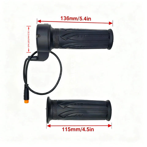 Full Twist Throttle For Ebike Fits 22mm Handlebars 12V To 72V Universal E Bike Scooter Compatibility 3 Pin Waterproof Connector Easy Install High Performance Throttle For Electric Bicycles And Scooters Ride Ready