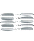 Super Heavy Duty 10 Pack Steel Extension Springs With 50kg Load Capacity, galvanized steel springs for garage doors and trailers.
