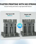 Comparison of High Speed ABS 3D Printer Filament 1.75mm Black at 350 mm/s vs Regular ABS at 50 mm/s
