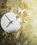 High Torque Long Shaft Clock Movement Mechanism For Wall Quartz Clocks Kit With unique butterfly design on rustic wall