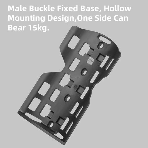 Black hollow mounting base for 6.5L Waterproof Front Fork Bike Bag, supports up to 15kg