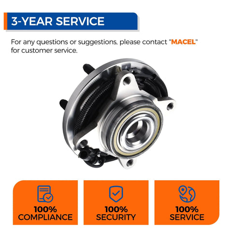 Front Wheel Hub And Bearing Assembly For 2009 2010 Ford F 150 RWD With ABS Six Studs Replacement For Smooth Ride Heavy Duty Wheel Hub