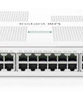 Front view of 48 Port Gigabit Smart Managed Switch With 4 SFP Plus Uplinks For SMBs, Plug And Play Networking Gear With Layer 2 Plus Features.