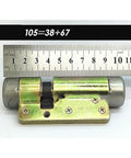 Double Entry Lock Cylinder For Doors Secure Exterior Core With Double Open Function Vintage Style Cylinder Pull Handle Universal 105mm Fit For Homeowners And Small Businesses, shown with a ruler for size reference.