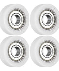 Buttery Smooth Rolls No Sweat Setup Heavy Duty Nylon Bearing Pulleys 4 pack of 10X35X11mm nylon idler pulleys with sealed bearings.