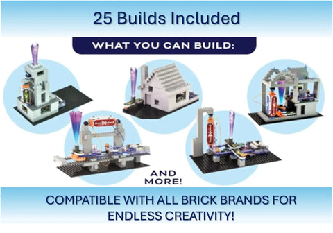 BRIC Structures Electronics Exploration Kit For Kids 8 Plus With 140 Plus BRICs showing 5 sample builds included