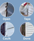 HAPS Free Cap Sealant For RV Windows And Doors Black Paintable DIY Friendly Weatherproof Sealant application process steps