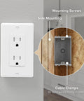 One Gang 18 Cu In Pvc Electrical Junction Box Gray Non Metallic Outlet Block For Switches And Dimmers 10 Pack with side mounting.