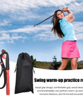 Golf Swing Rope Trainer For Warm Up And Power Pro Level Practice Rope For Golfers Boost Swing Speed Tempo And Precision Includes Handy Storage Bag Red with golfer swinging