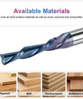 SpeTool 1/4 in shank downcut spiral router bit with TAC coating, 3/16 in cutting diameter, close-up view