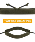 Tactical Drop-In Zipper Inserts For Built-In Vest Plate Bag Admin Pocket, fast access with two-way YKK zipper, green color