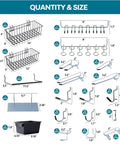 Diagram of All In One Pegboard Organizer Kit With 246 Pieces Hooks Bins Baskets Paper Towel Holder For One Eighth And One Quarter Pegboard