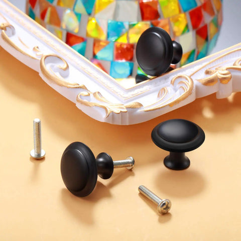 36 Pack Round Cabinet Knobs With Screws For Kitchen Cabinets And Drawers 1.06 Inch Hardware Handles Durable Metal Pulls For Bedroom Furniture Easy Install Modern Update For Cabinets