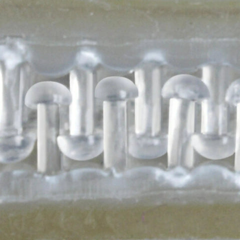 Close-up of Extreme Interlocking Fasteners 4 Strips 1x3 Inches showing dual lock mechanism for heavy duty bonding.