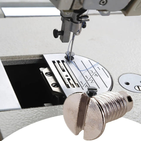 20 Pack TP Style Needle Plate Screws For Sewing Machines Replacement Hardware For Single Needle Units, metal close-up