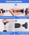 Instructions for installing the 53 Piece Quick Change Strip Disc Set For Drill And Die Grinder Two Inch Diamond Stripping Discs